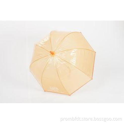 23" 8 Ribs Kids Parasol Umbrellas Dome Transparent Yellow F